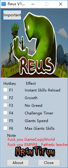 造物主六项修改器 V1.0 MrAntiFun版