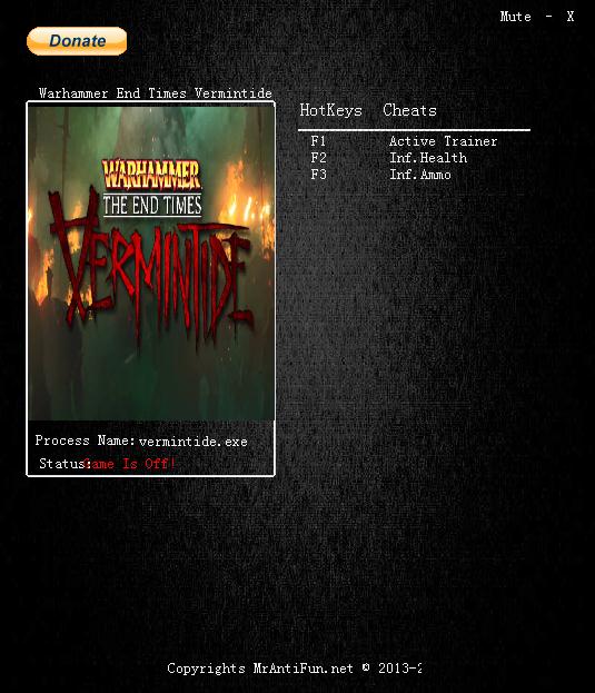 战锤：末世-鼠疫两项修改器 v1.0.1.2 MrAntiFun版