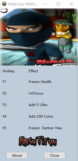 忍者小子五项修改器 v1.0 MrAntiFun版