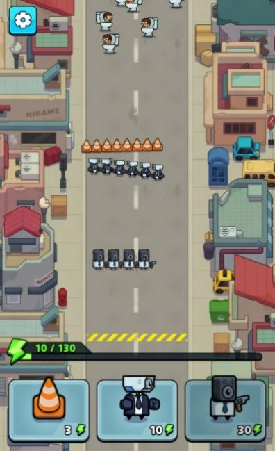 Toilet Fight Police vs Zombie游戏中文版截图