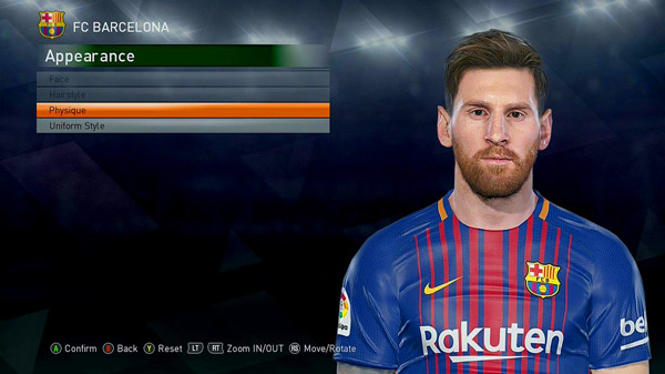 实况足球2018梅西新款面部补丁 绿色版